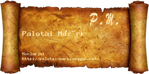 Palotai Márk névjegykártya